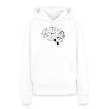 Gehirn - Frauen Premium Bio Hoodie - Weiß - Vorne - Julia (174cm)
