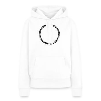 Couronne de laurier - Sweat à capuche Premium bio Femme - blanc - Devant - Julia (174cm)