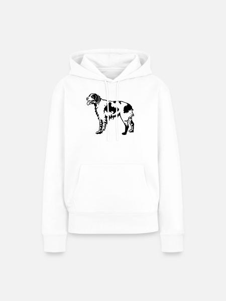 Epagneul Breton - Frauen Premium Bio Hoodie - Weiß