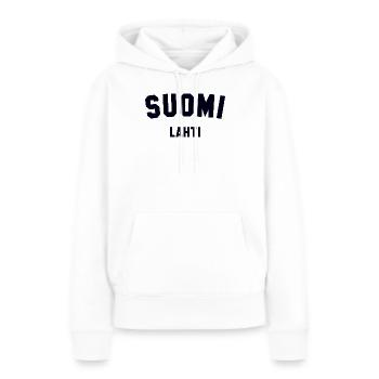 LAHTI Soumi Finlande Finlande - Sweat à capuche Premium bio Femme - blanc - Devant - Julia (174cm)