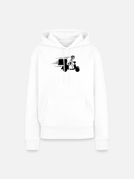 Scooter-Paket oder Piza-Bestellungen Lieferung - Frauen Premium Bio Hoodie - Weiß