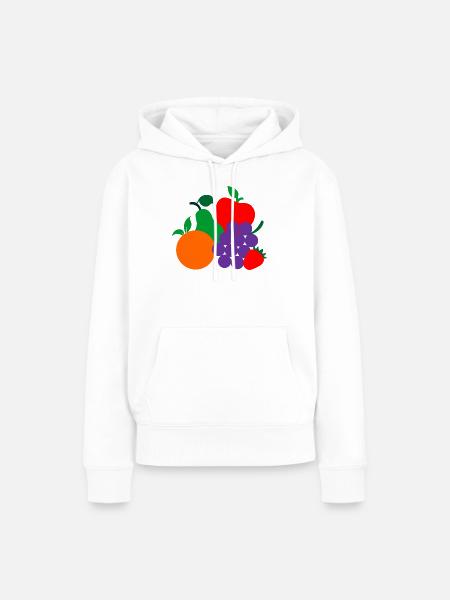 Fruchtlogo dietiste - Frauen Premium Bio Hoodie - Weiß