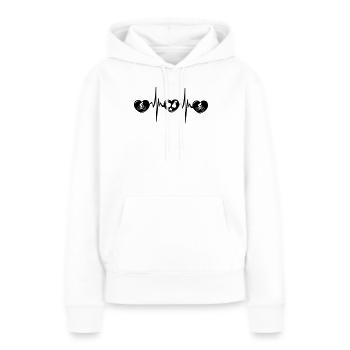Radfahren, gesundes Essen, Cardio - Frauen Premium Bio Hoodie - Weiß - Vorne - Julia (174cm)