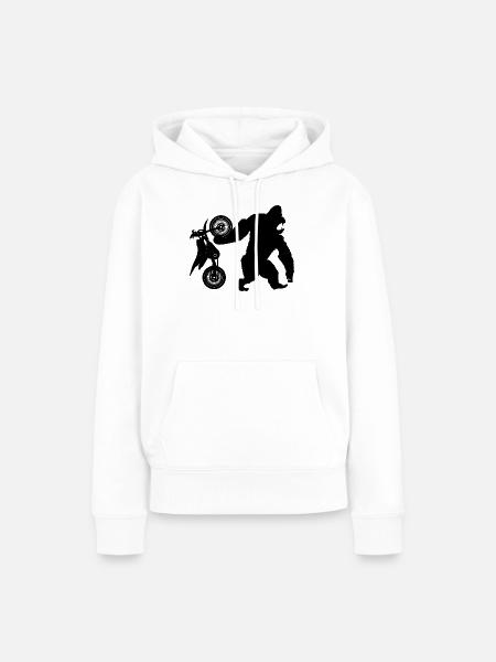 Dirt Bike - Frauen Premium Bio Hoodie - Weiß