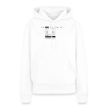 Menu informatique - Sweat à capuche Premium bio Femme - blanc - Devant - Julia (174cm)