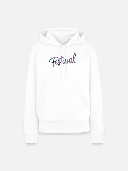 Festival - Frauen Premium Bio Hoodie - Weiß
