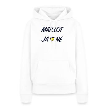 Maillot jaune - Sweat à capuche Premium bio Femme - blanc - Devant - Julia (174cm)