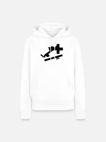 cross II - Frauen Premium Bio Hoodie - Weiß