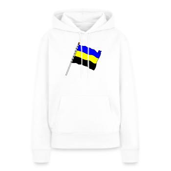 Flag province Gueldre - Sweat à capuche Premium bio Femme - blanc - Devant - Julia (174cm)