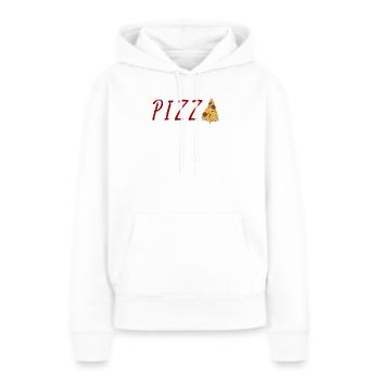 PIZZA - Sweat à capuche Premium bio Femme - blanc - Devant - Julia (174cm)