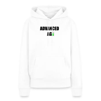 Âge avancé - Sweat à capuche Premium bio Femme - blanc - Devant - Julia (174cm)