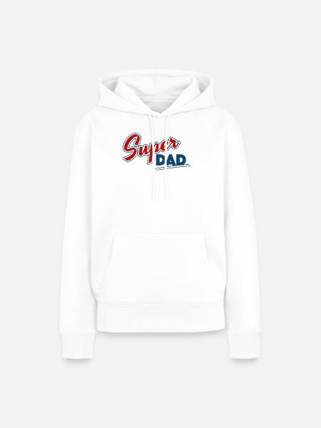 Super Dad Design - Frauen Premium Bio Hoodie - Weiß
