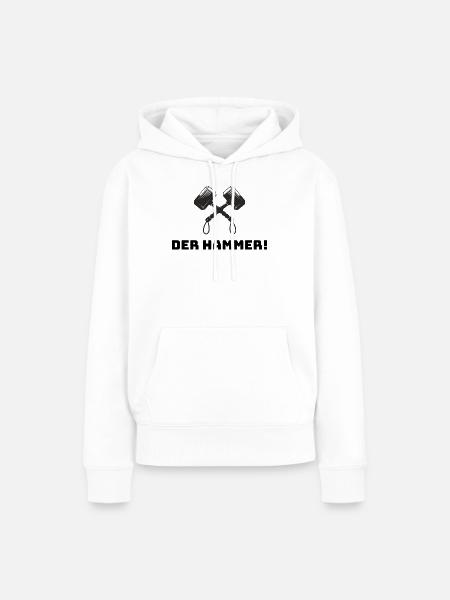 Der Hammer von Thor - Frauen Premium Bio Hoodie - Weiß