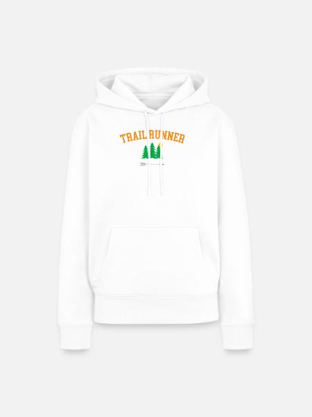 Trailrunner - Frauen Premium Bio Hoodie - Weiß