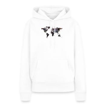 Weltreise - Europa, Landkarte - Frauen Premium Bio Hoodie - Weiß - Vorne - Julia (174cm)