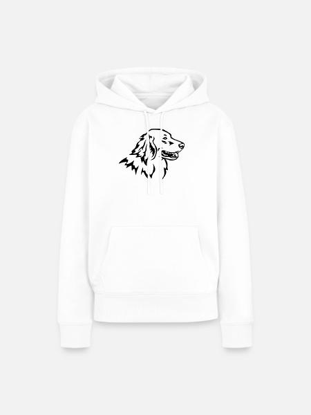 Hovawart Kopf - Frauen Premium Bio Hoodie - Weiß