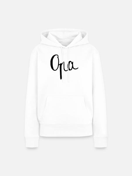 Opa - Frauen Premium Bio Hoodie - Weiß