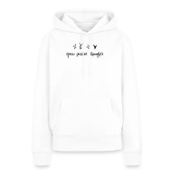 développer des pensées positives - Nature - Sweat à capuche Premium bio Femme - blanc - Devant - Julia (174cm)