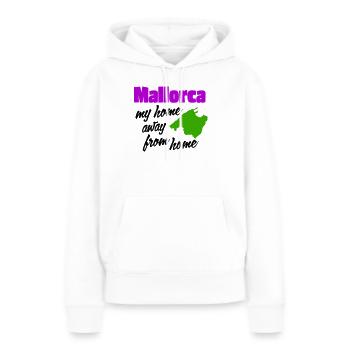 Mallorca – mein zweites Zuhause - Frauen Premium Bio Hoodie - Weiß - Vorne - Julia (174cm)