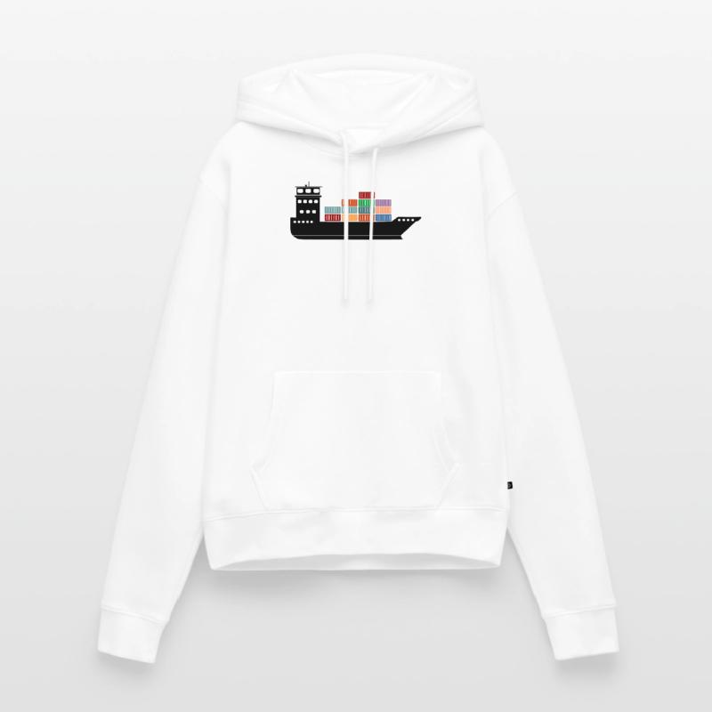Seecontainerschiff oder Boot mit Containern Frauen Premium Bio Hoodie