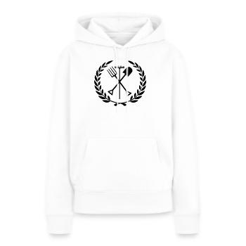 Outils de jardin râteau, pelle, fourche - Sweat à capuche Premium bio Femme - blanc - Devant - Julia (174cm)