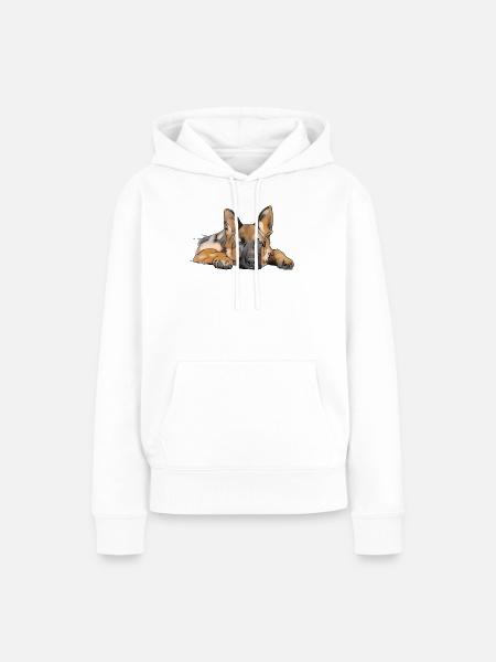 Schäferhund - Frauen Premium Bio Hoodie - Weiß