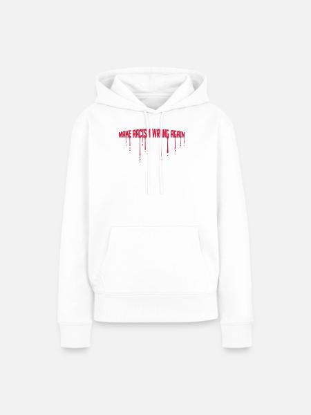 make racism wrong again - Frauen Premium Bio Hoodie - Weiß