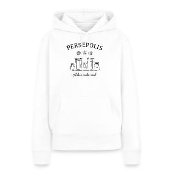 Iran, Persépolis, site de fouilles - Sweat à capuche Premium bio Femme - blanc - Devant - Julia (174cm)