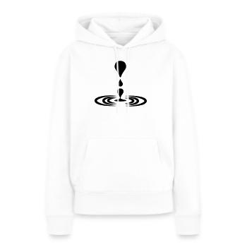 Drop Water Logo Achtsamkeit - Frauen Premium Bio Hoodie - Weiß - Vorne - Julia (174cm)