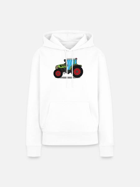 Traktor - Frauen Premium Bio Hoodie - Weiß