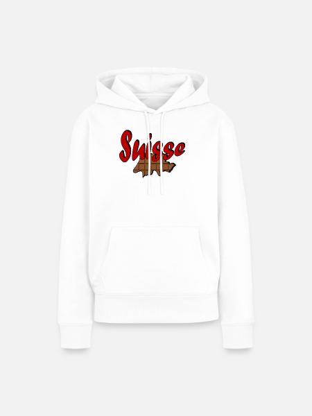 Schweiz Schokolade - Frauen Premium Bio Hoodie - Weiß