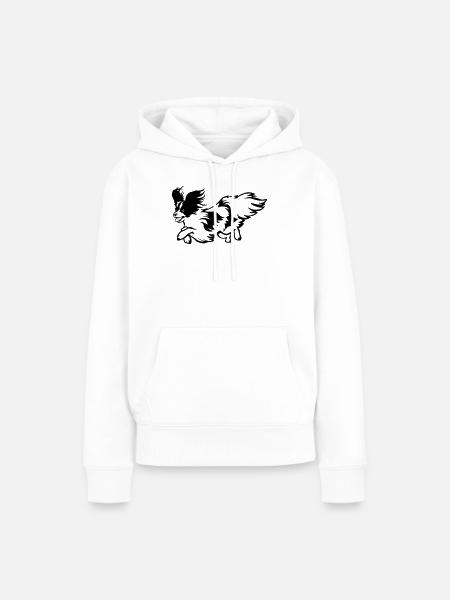 Papillon - Frauen Premium Bio Hoodie - Weiß