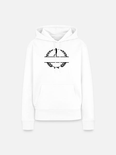 Golfer im Lorbeerkranz - Frauen Premium Bio Hoodie - Weiß