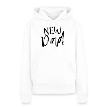 New Dad - Ankündigung für neue Väter - Frauen Premium Bio Hoodie - Weiß - Vorne - Julia (174cm)