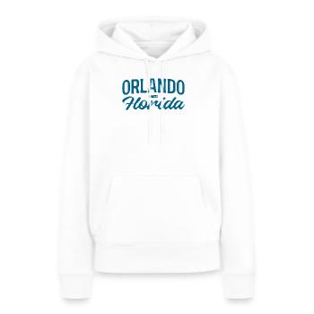 Orlando Florida Script Stil - Frauen Premium Bio Hoodie - Weiß - Vorne - Julia (174cm)