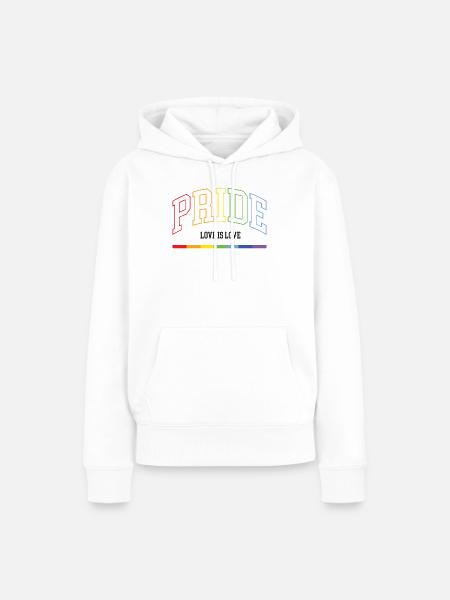 Stolz. Liebe ist Liebe - Frauen Premium Bio Hoodie - Weiß