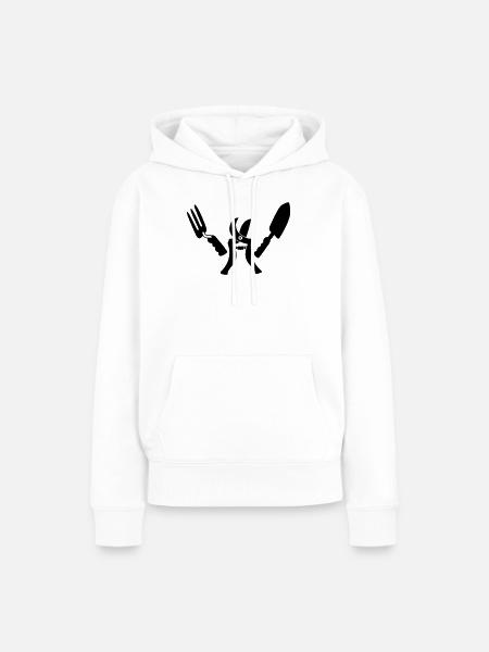 Gartengärtner bereit - Frauen Premium Bio Hoodie - Weiß