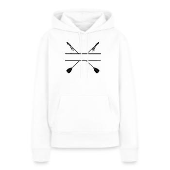 Wikingerpfeile Bogenschießen - Frauen Premium Bio Hoodie - Weiß - Vorne - Julia (174cm)