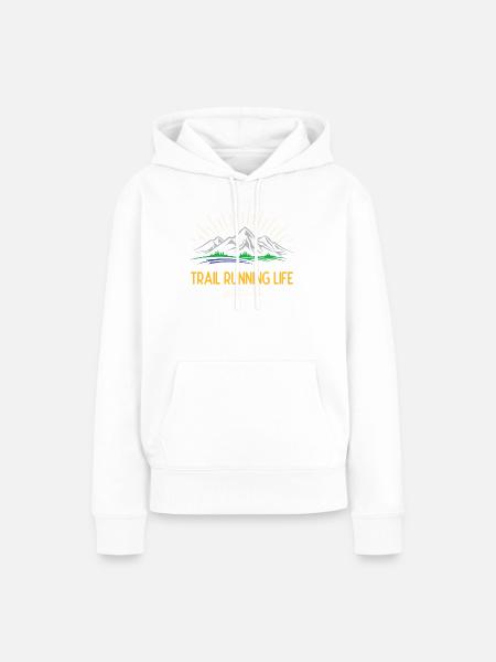 Trailrunning-Leben - Frauen Premium Bio Hoodie - Weiß