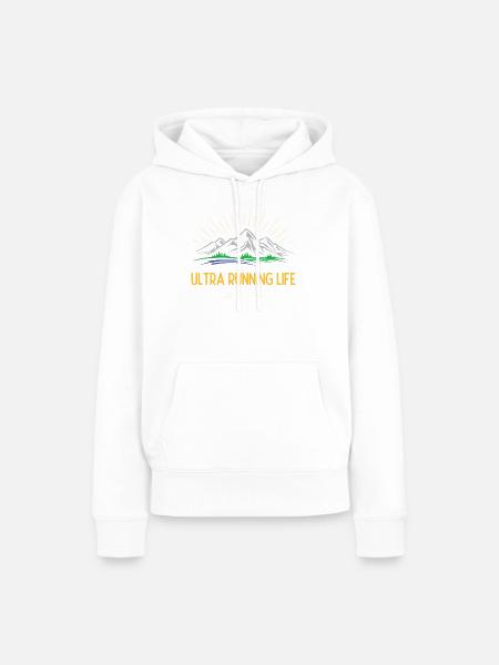 Ultra-Laufleben - Frauen Premium Bio Hoodie - Weiß