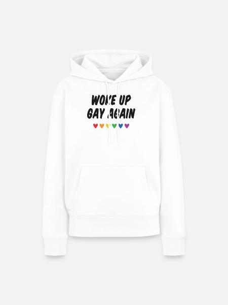 Wieder aufgewacht - Pride Month - Frauen Premium Bio Hoodie - Weiß