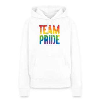 Pride Month LGBT - Team Pride - Frauen Premium Bio Hoodie - Weiß - Vorne - Julia (174cm)