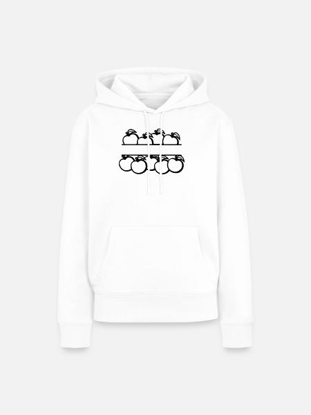 Äpfel Banner transparent - Frauen Premium Bio Hoodie - Weiß