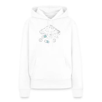 Nahrungsergänzungsmittel Pillen Pulver Tabletten - Frauen Premium Bio Hoodie - Weiß - Vorne - Julia (174cm)