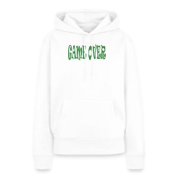 Fin du jeu - Sweat à capuche Premium bio Femme - blanc - Devant - Julia (174cm)