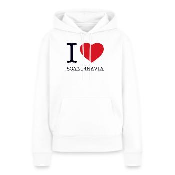 J’AIME LA SCANDINAVIE Skandinavien - Sweat à capuche Premium bio Femme - blanc - Devant - Julia (174cm)