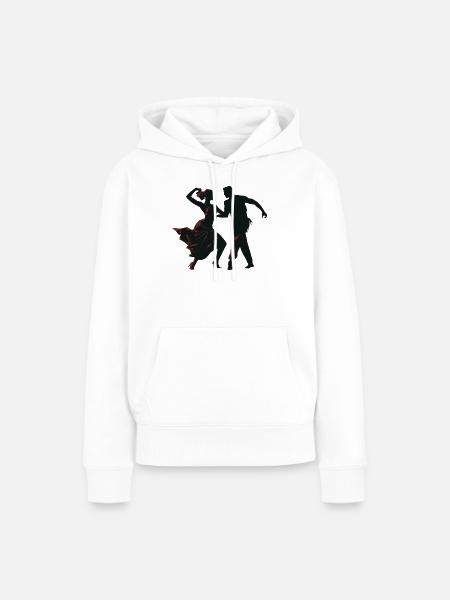 Flamenco Tanz - Frauen Premium Bio Hoodie - Weiß