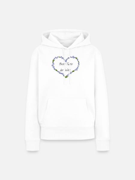 Beste Tante der Welt - Frauen Premium Bio Hoodie - Weiß