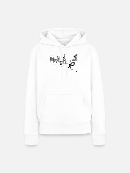 SKI - Frauen Premium Bio Hoodie - Weiß