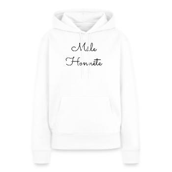 Mâle Honnête - Sweat à capuche Premium bio Femme - blanc - Devant - Julia (174cm)